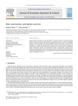 Risk, uncertainty, and option exercise - bu people
