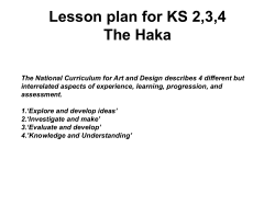Lesson plan for KS 2,3,4 The Haka