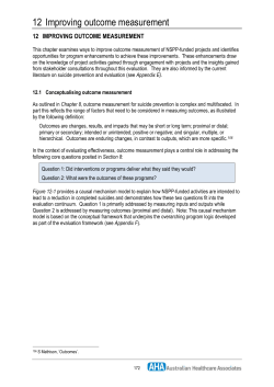12 Improving outcome measurement