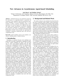 New Advances in Asynchronous Agent-based