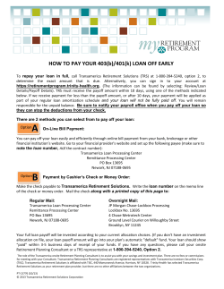 HOW TO PAY YOUR 403(b)/401(k) LOAN OFF EARLY