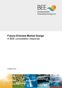 Future-Oriented Market Design - Bundesverband Erneuerbare Energie