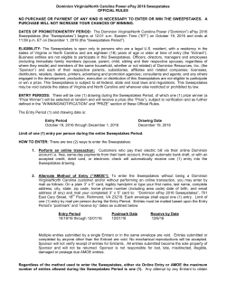 Official Rules - Dominion Energy