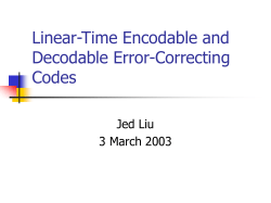 Linear-Time Encodable and Decodable Error