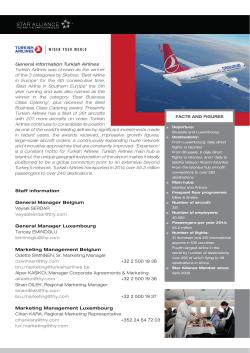 General information Turkish Airlines Turkish Airlines was chosen as
