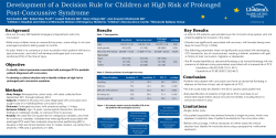 Development of a decision rule for Children at High Risk of