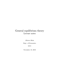General equilibrium theory