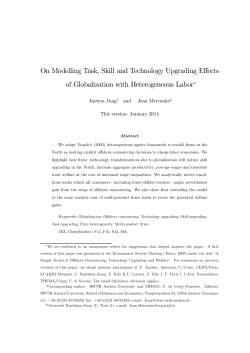 On Modelling Task, Skill and Technology
