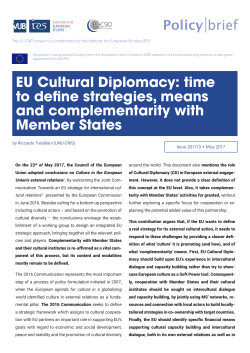 EU Cultural Diplomacy: time to define strategies, means and