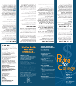 Paying for College - Office of Higher Education
