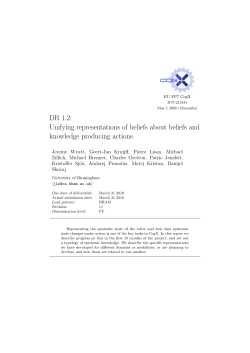 DR 1.2: Unifying representations of beliefs about beliefs and