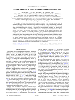 Effects of competition on pattern formation in the rock-paper