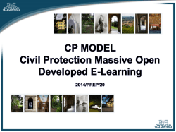 Presentation of the project at the kick off meeting