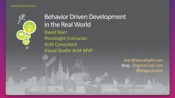 DPR302: Behavior Driven Development in the Real World