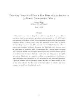 Estimating Competitive Effects in Firm Entry with