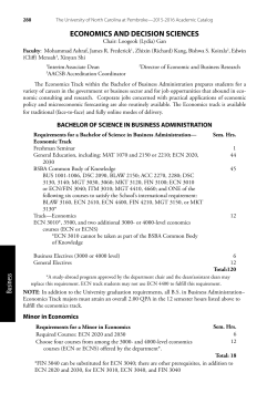 Business ECONOMICS AND DECISION SCIENCES