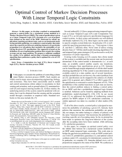 Optimal Control of Markov Decision Processes With Linear