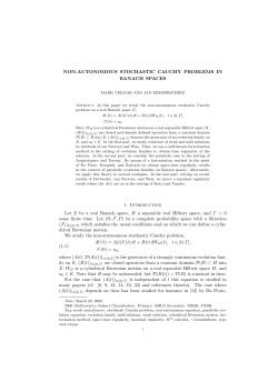 Non-autonomous stochastic Cauchy problems in Banach spaces.