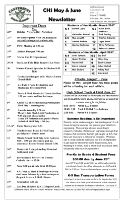 CHS Newsletter May June 2017