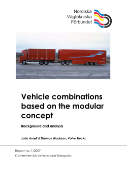 Vehicle combinations based on the modular concept