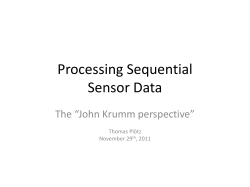 Sequential Data Analysis