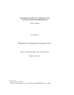 Random walks on groups and random transformations