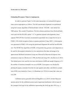 Supplemental Methods Estimating Divergence Times in