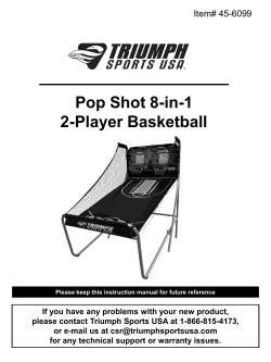 Pop Shot 8-in-1 2-Player Basketball