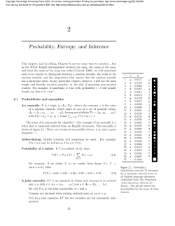 Probability, Entropy, and Inference