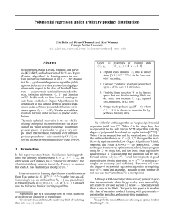 Polynomial regression under arbitrary product