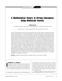 A mathematical theory of strong emergence using multiscale variety