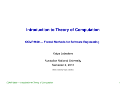 Introduction to Theory of Computation