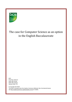 Computer Science in the Ebacc