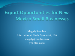 Export Opportunities for New Mexico Small Businesses