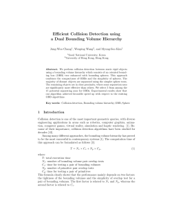 Efficient Collision Detection using a Dual Bounding Volume Hierarchy