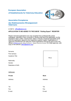European Association of Establishments for Veterinary