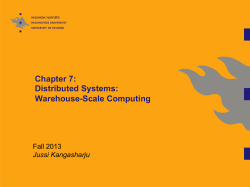Chapter 7: Distributed Systems: Warehouse