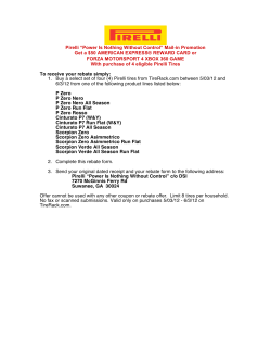Pirelli &ldquo;Power Is Nothing Without Control&rdquo; Mail