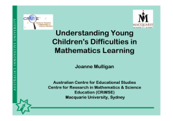 Understanding young children`s difficulties in mathematics learning