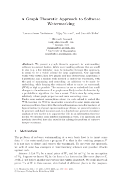 A Graph Theoretic Approach to Software Watermarking