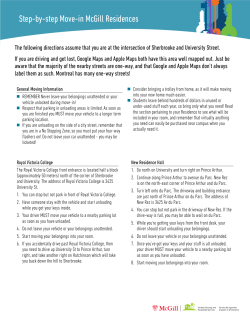 Step-by-step Move-in McGill Residences