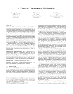 A Theory of Contracts for Web Services