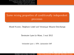 Some mixing properties of conditionally independent processes