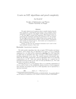 A note on SAT algorithms and proof complexity