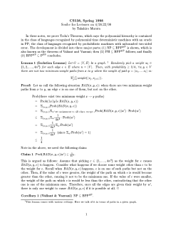 CS538, Spring 1998 - Rutgers Computer Science
