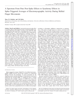 A Spectrum From Pure Post-Spike Effects to Synchrony Effects in