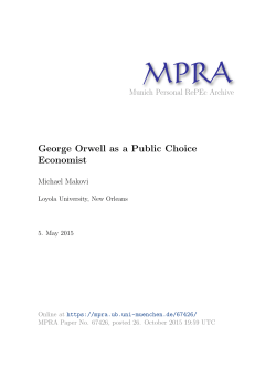 George Orwell as a Public Choice Economist