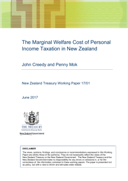 The Marginal Welfare Cost of Personal Income Taxation in New