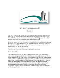 Bargaining Process, a primer for members