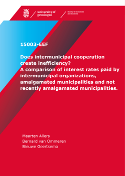 15003-EEF Does intermunicipal cooperation create inefficiency? A
